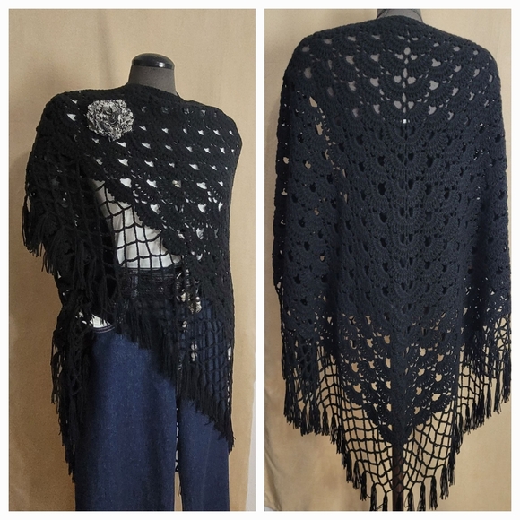 Crochet Sweater Shawl / OS - Picture 4 of 6
